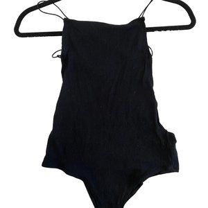 Brandy Melville black criss-cross bodysuit